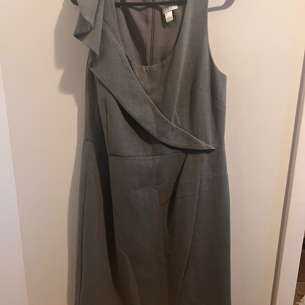 LOFT Sleeveless Gray Dress